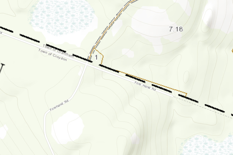 Multiple, conflicting border lines shown on a map, disagreeing by a short distance